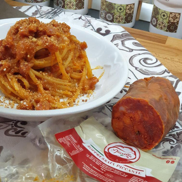 Spaghetti con Soppressata Marvella
