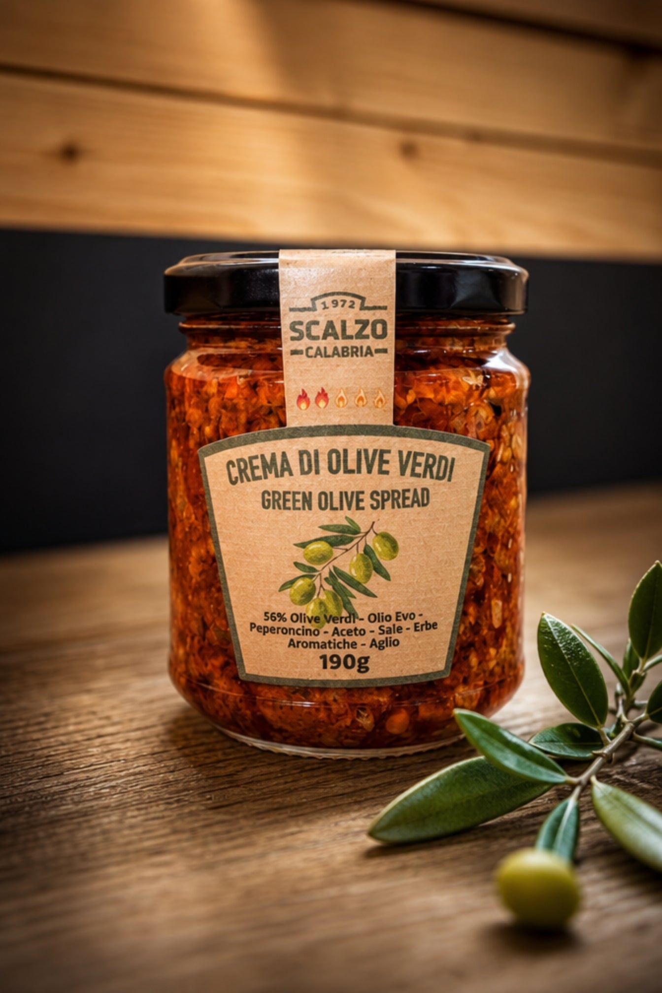 Crema di Olive Verdi al peperoncino